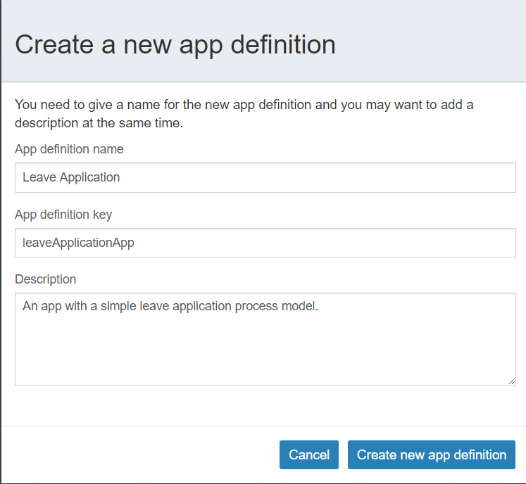 Create the Leave Application app