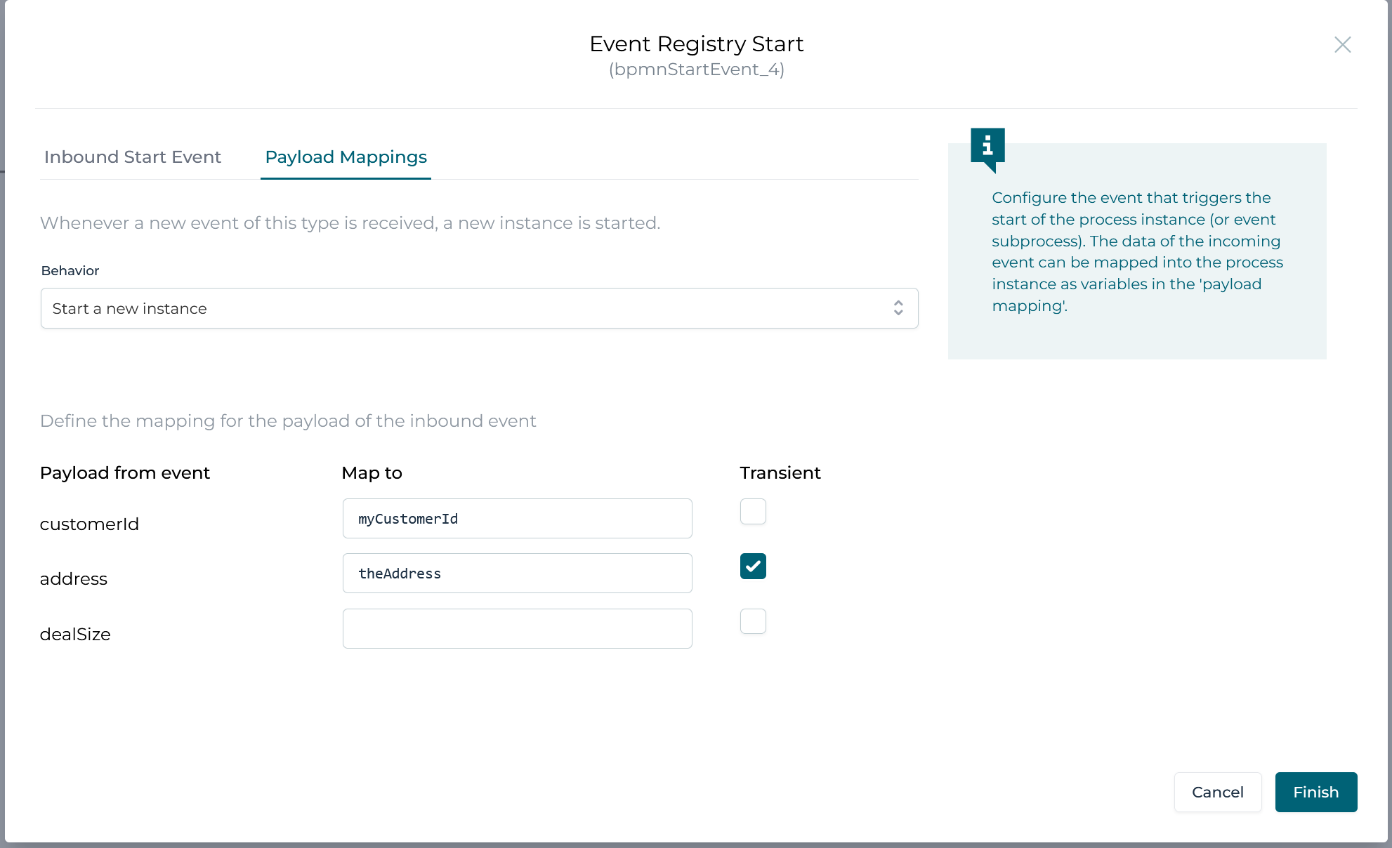 Event mapping