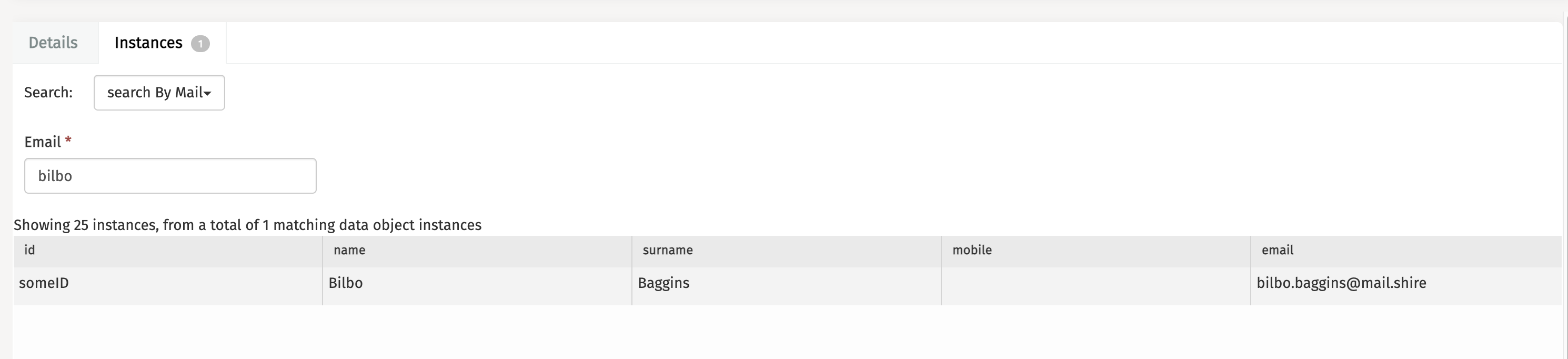 750E search instances