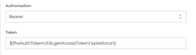 Usage of flwAuthTokenUtils outside of the salesforce connector
