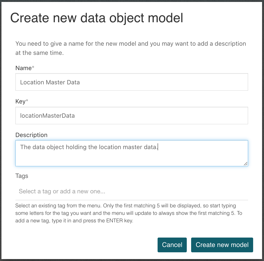 create data object model