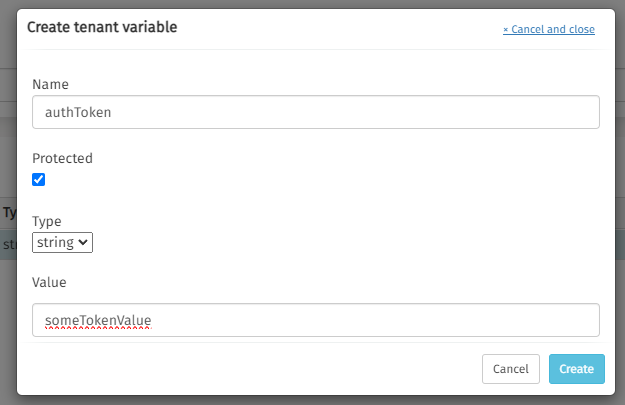 Create Protected Tenant Variable 