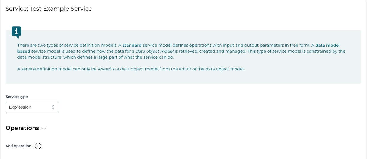 Empty service registry expression example