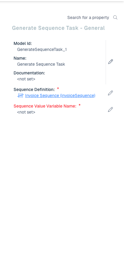 Generate Sequence Task properties