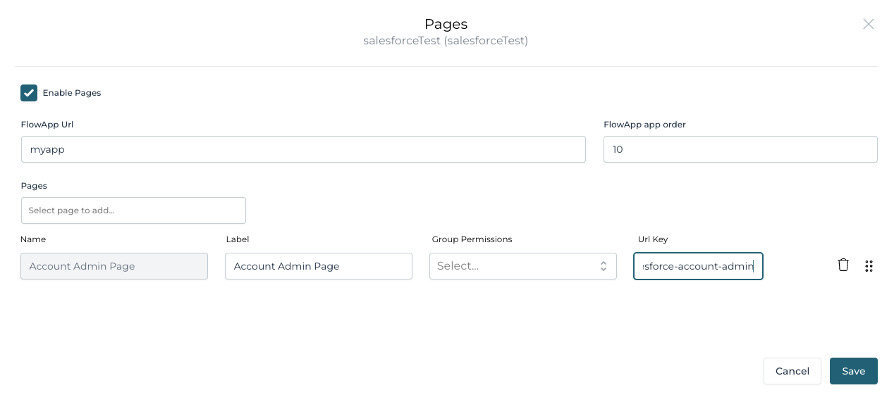 Flowable Design Generator Admin Page Configuration