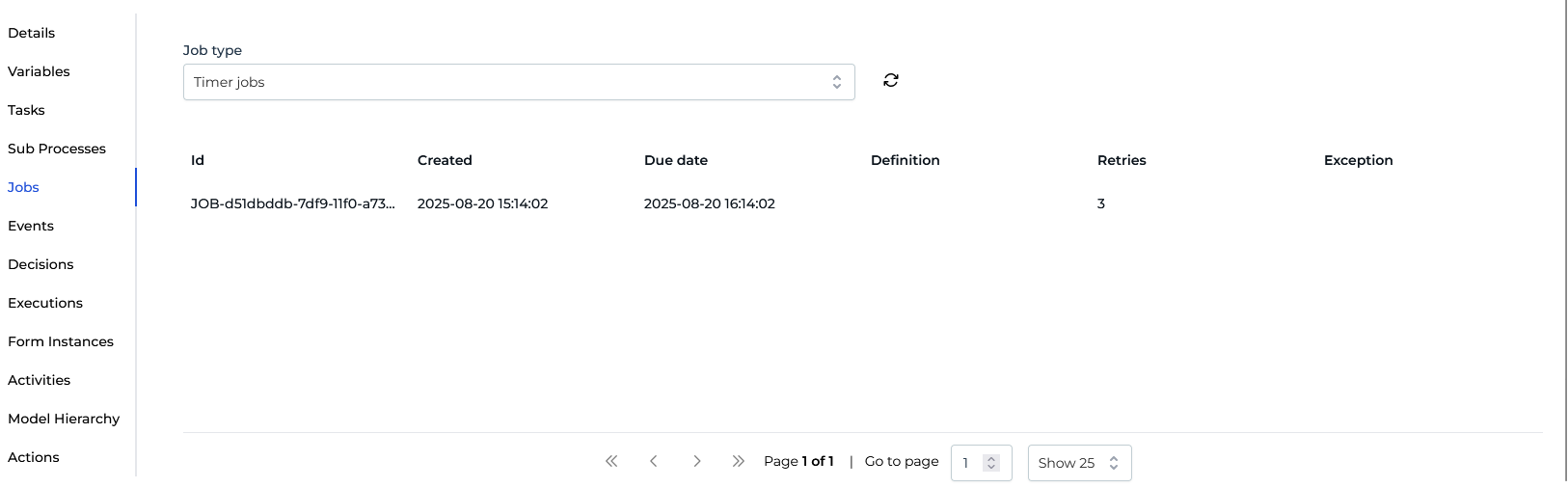 instance jobs tab