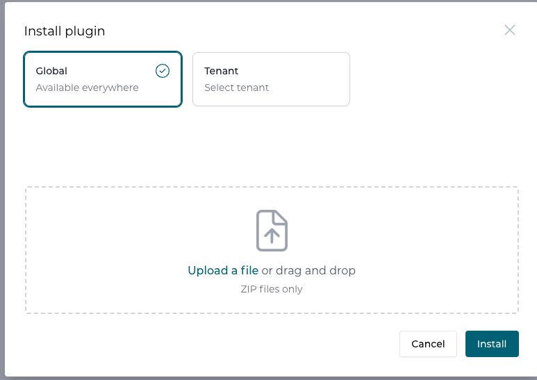 Plugin install model