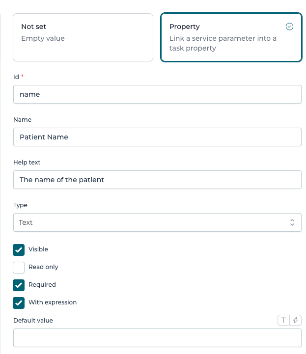 Plugin task top level input parameters property