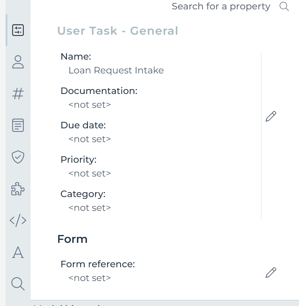 create intake user task