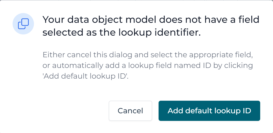 Data object generate lookup id