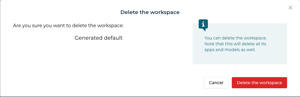 Remove workspace