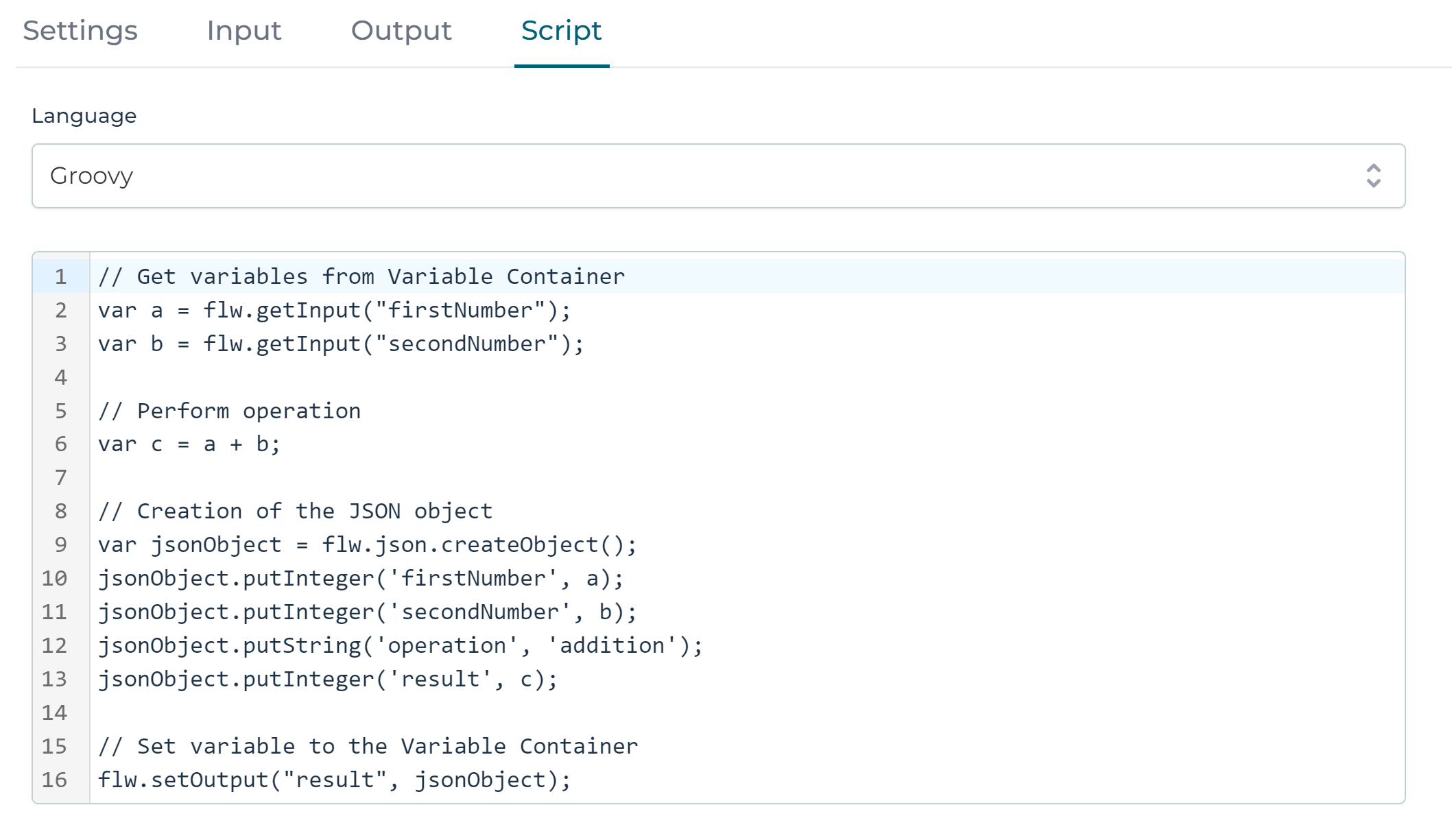 Service Registry Scripting Operation