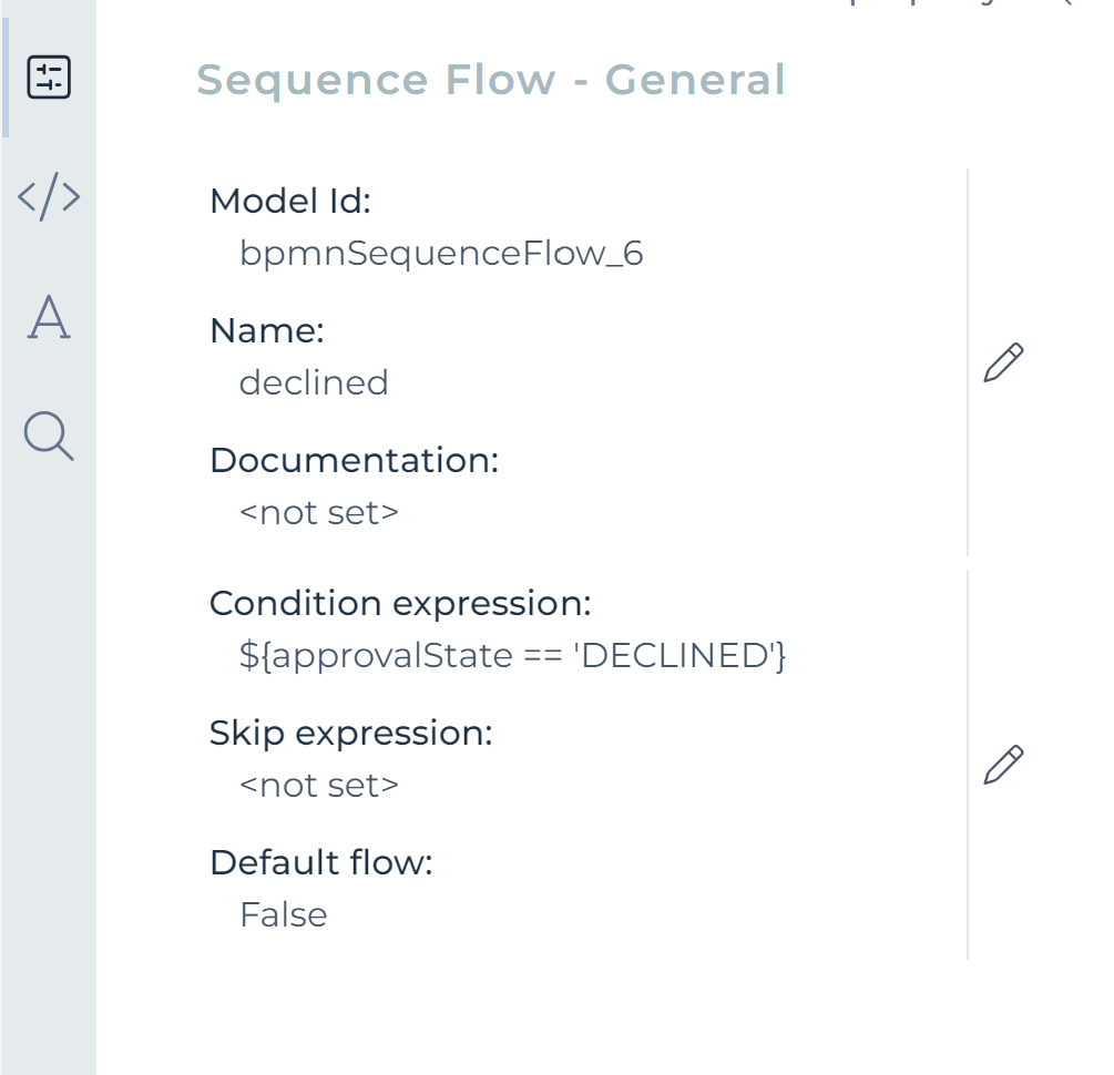 set sequence flow condition