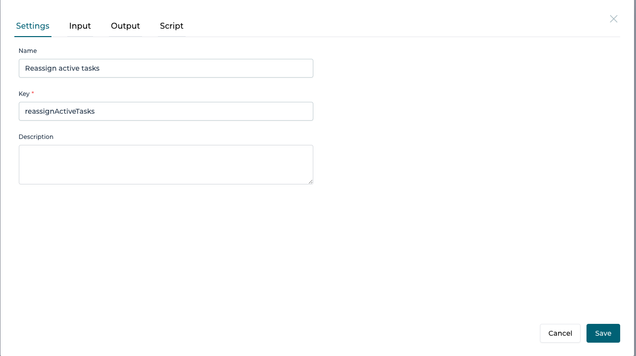 Configure name and key of the operation